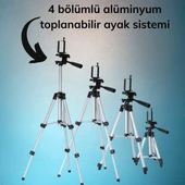 Taşıma Çantalı 130 cm Profesyonel Alüminyum Kamera Tripodu (4549) - 2
