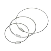 10&apos;lu Paslanmaz Çelik Tel Anahtarlık (4549) thumbnail 3