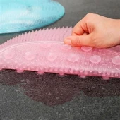 BUFFER® Silikon Fırçalı Banyo Masaj Matı ve  Ayaklar için Topuk Masaj Paspası - 12
