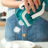32 Bölmeli Buz Kalıbı - Açılır Silikon Bölmeli Plastik Küp Buzluk - 3