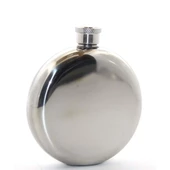 Paslanmaz Çelik Yuvarlak 5 Oz Tekli Matara - 1
