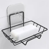 BUFFER® Kendiliğinden Yapışkanlı Dekoratif Tekli Sabunluk Siyah - 1