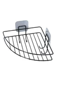 BUFFER® Yapışkanlı Banyo Köşeliği Kancalı Köşe Rafı Duş Şampuanlık Duvar Düzenleyici Organizer Raf - 9