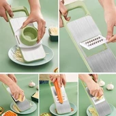 BUFFER® 7 Farklı Bıçaklı Doğrayıcı Keskin Pratik Mutfak Rendesi Doğrayıcı - 5