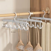 12 Kancalı Dönerli Dolap İçi Elbise Kıyafet Çanta  İç Çamaşırı Askısı – Askı Çoklayıcı - 3