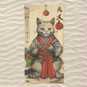 Samuray Kedi Plaj Havlusu - 1