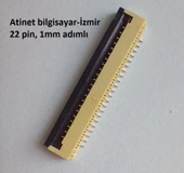 22 Pin 1Mm Adımlı Flex Soketi Flex Ffc Konnektörü Alt kontak 22-1-Alt - 1
