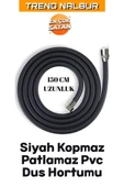 mintev Turbo Pervaneli PVC Hortumlu Siyah Elit Duş Seti - 5