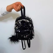 Fiyra crn Siyah Pullu Kız Çocuk Sırt Çantası (16cmx20cmx10cm) - 7