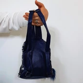 Fiyra crn Lacivert Pullu Kız Çocuk Sırt Çantası (16cmx20cmx10cm) - 5