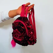 Fiyra crn Fuşya Pullu Kız Çocuk Sırt Çantası (16cmx20cmx10cm) thumbnail 4