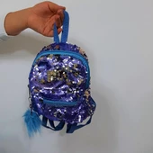 Fiyra crn Bebe Mavi Pullu Kız Çocuk Sırt Çantası (16cmx20cmx10cm) - 3