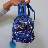 Fiyra crn Bebe Mavi Pullu Kız Çocuk Sırt Çantası (16cmx20cmx10cm) - 5