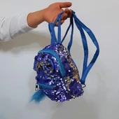 Fiyra crn Bebe Mavi Pullu Kız Çocuk Sırt Çantası (16cmx20cmx10cm) - 4