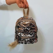 Fiyra crn Dore Altın Pullu Kız Çocuk Sırt Çantası (16cmx20cmx10cm) thumbnail 5