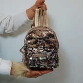 Fiyra crn Dore Altın Pullu Kız Çocuk Sırt Çantası (16cmx20cmx10cm) thumbnail 10