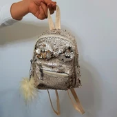 Fiyra crn Krem Pullu Kız Çocuk Sırt Çantası (16cmx20cmx10cm) - 3