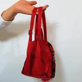 Fiyra crn Kırmızı Pullu Kız Çocuk Sırt Çantası (16cmx20cmx10cm) - 7