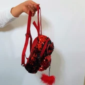 Fiyra crn Kırmızı Pullu Kız Çocuk Sırt Çantası (16cmx20cmx10cm) - 6