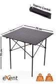 Exent FULL-Alüminyum kamp masası, piknik masası-Yanmaz-Kırılmaz-ÇOK HAFİF-70 CM - 1