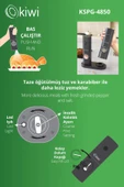 Kiwi Pilli Işıklı Tuz Karabiber Değirmeni Otomatik Baharat Öğütücü 2li Paket (SİYAH) - 2