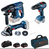 BOSCH GBH+GWS+GSR 18V 2X5.0AH XL BOX - 1