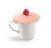 Toz Geçirmez Ve Isı Koruyucu Bardak Kapağı, Çilek Figürlü Silikon Bardak Kapağı - 1