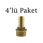 Brio Hava Hortum Erkek Rekoru 1/2 12Mm 4'lü Paket - 1