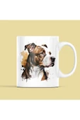 Pitbull Köpekli Kupa (Çift Taraflı Baskı) Canlı Renkler Yüksek Kalite Kupa Baskı - 1