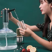BUFFER® Retro Model Otomatik Damacana Pompası Aparatı Yeşil Renk Bakır Detaylı - 2