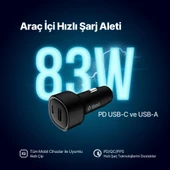 Ttec Mega Şarj Akım Korumalı 130W 2xUSB-C+USB Girişli Araç Çakmaklık Şarjı Tüm Araçlarla Uyumlu Şarj - 2