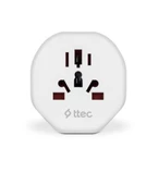 Ttec Şarj Akım Korumalı 10A/250V Amerikan Ve Avrupa Tipi Priz Dönüştürücü Priz Çevirici Adaptör Priz - 5