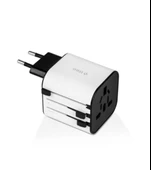Ttec Şarj Akım Korumalı 10A/250V Amerikan İngiltere Avrupa Tipi Priz Dönüştürücü Seyahat Adaptörü - 1