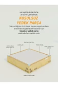 MONTENERO Şifonyer Marbella Parlak Beyaz-kahverengi 5 Çekmeceli Country Şifonyer Komodin Ahşap - 6