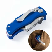 Workpro Wp211006 Ağır Hizmet Paslanmaz Çelik Gövde Katlanır Rötuş Maket Bıçağı + 6 Adet Yedek Bıçak - 4