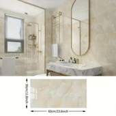 Periboia Sarı Mermer Desenli Alüminyum Plastik Duvar Stickerı - 5