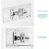 Periboia Paslanmaz Çelik Menteşe Onarım Plakası - 4
