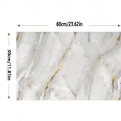 Periboia Vinil Beyaz Mermer Desenli Alüminyum Plastik Duvar Sticker thumbnail 4