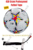 Şampiyonlar Ligi Tasarımı 420gram Kaliteli Futbol Topu Pompa ve Şişirme İğnesi Hediyeli Masterplus - 5