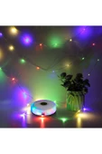 RGB Pro Şarjlı 8x80 Led Kamp Lambası Işıldak Fener Dekor Lambası Yıl Başı Süsü Perde Peri Şerit Led - 4