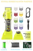 Matrix Led Ekranlı Standlı Şeffaf Transparan Tıraş Makinesi Profosyonel Kullanım Lityum 8 taraklı - 1