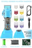 Matrix Led Ekranlı Standlı Şeffaf Transparan Tıraş Makinesi Profosyonel Kullanım Lityum, 8 taraklı - 1