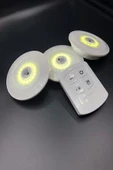 3Lü Uzaktan Kumandalı Yapışkanlı Kablosuz Led Spot Lambalar - 3