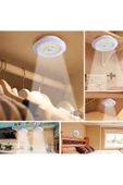 3 Watt Uzaktan Kumandalı Yapışkanlı Kablosuz Pilli Led 3'lü Spot Led Lamba - 4