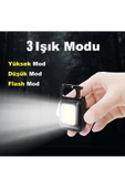 Metal Kasa Şarj Edilebilir Led, Anahtarlık El Feneri, Mıknatıslı, Kamp Aydınlatma 800mah - 2