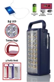 24 Led Ultra Güçlü Şarjlı Işıldak Powerbank El Feneri Kamp Masa Kafa Avcı Piknik Çadır Lambası - 3
