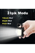 Mini Led El Feneri , Karabinalı, Mıknatıslı , Su Geçirmez , Şişe Açacaklı , Şarjlı 800mah - 4
