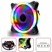 Concord C892 RGB Gökkuşağı Renkli 12cm Soğutucu PC Kasa Fanı - 3