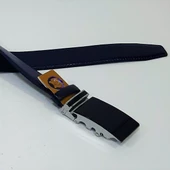 Fiyra 101-2 Lacivert 3,5cm Otomatik Tokalı Hakiki Deri Kemer - 7