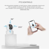Güvenlik Kamerası, Panoramik HD Monitör Kamera, Tam Renkli Gece Görüşü, Ofis İçin 2 Yönlü Ses - 3